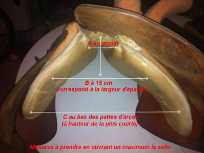 Mesures pour selle 1